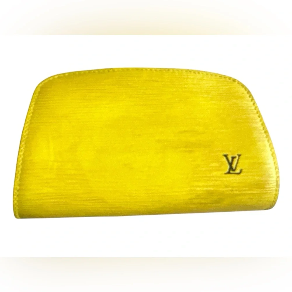 Vintage LOUIS VUITTON Epi Dauphine PM Pouch Yellow-READ
